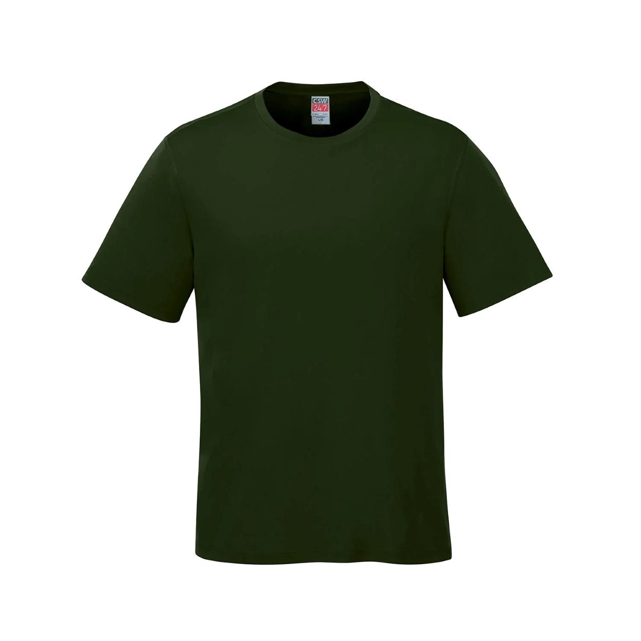 Forest green t-shirt on a white background