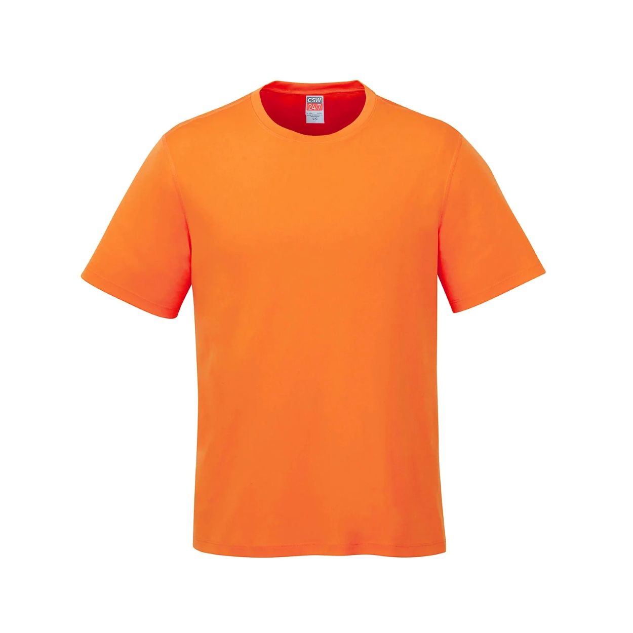 Orange t-shirt on a white background
