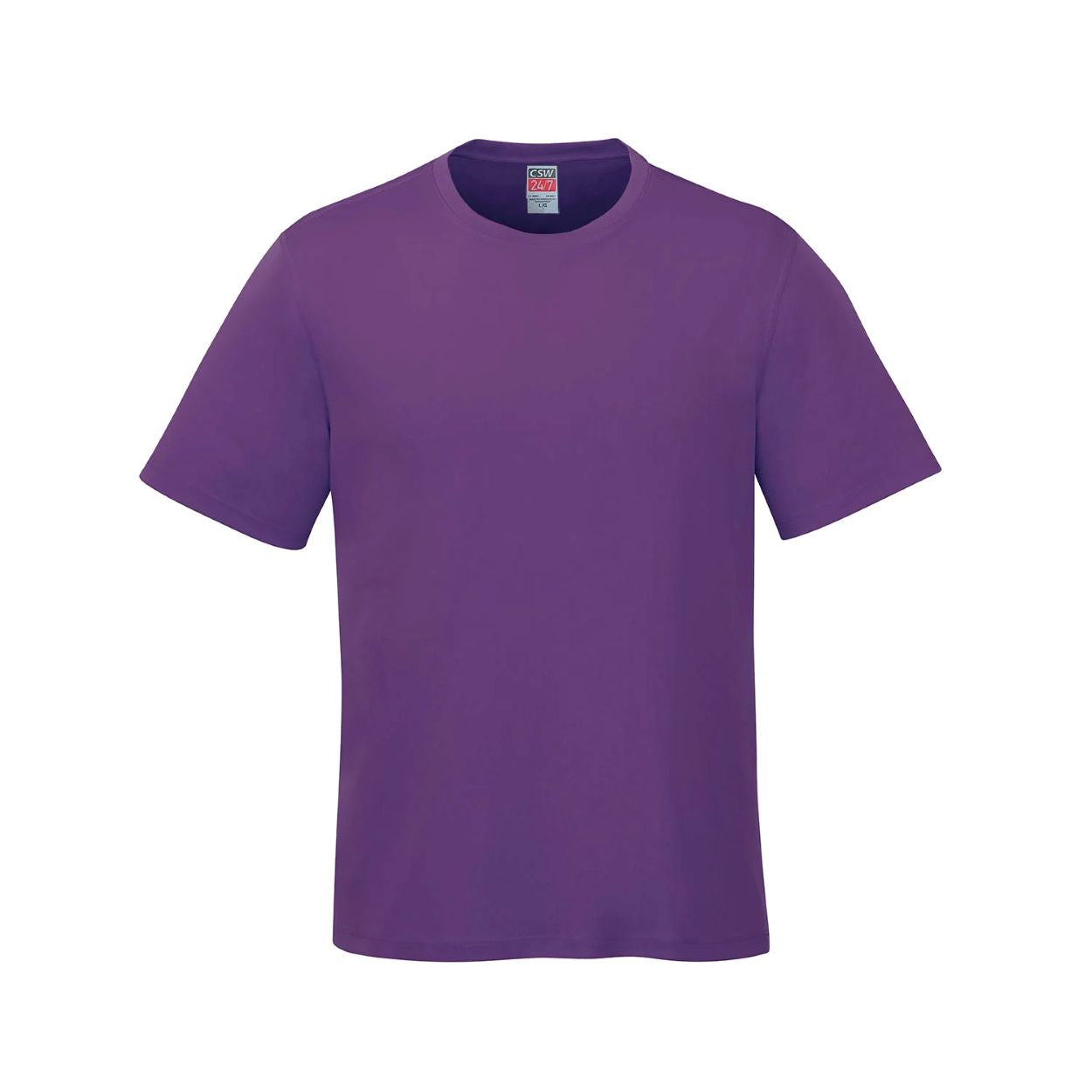 Purple t-shirt on a white background