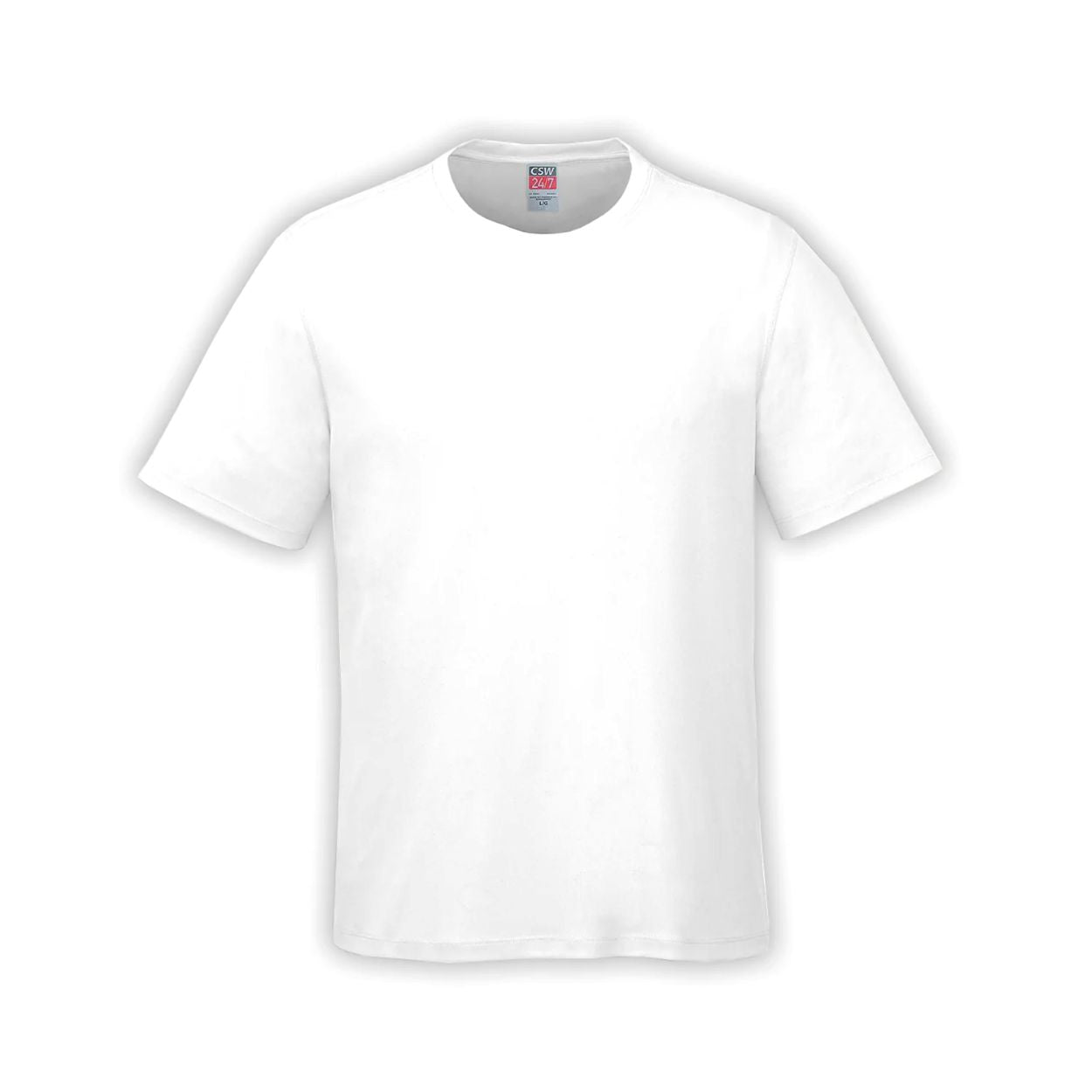 White t-shirt on a white background