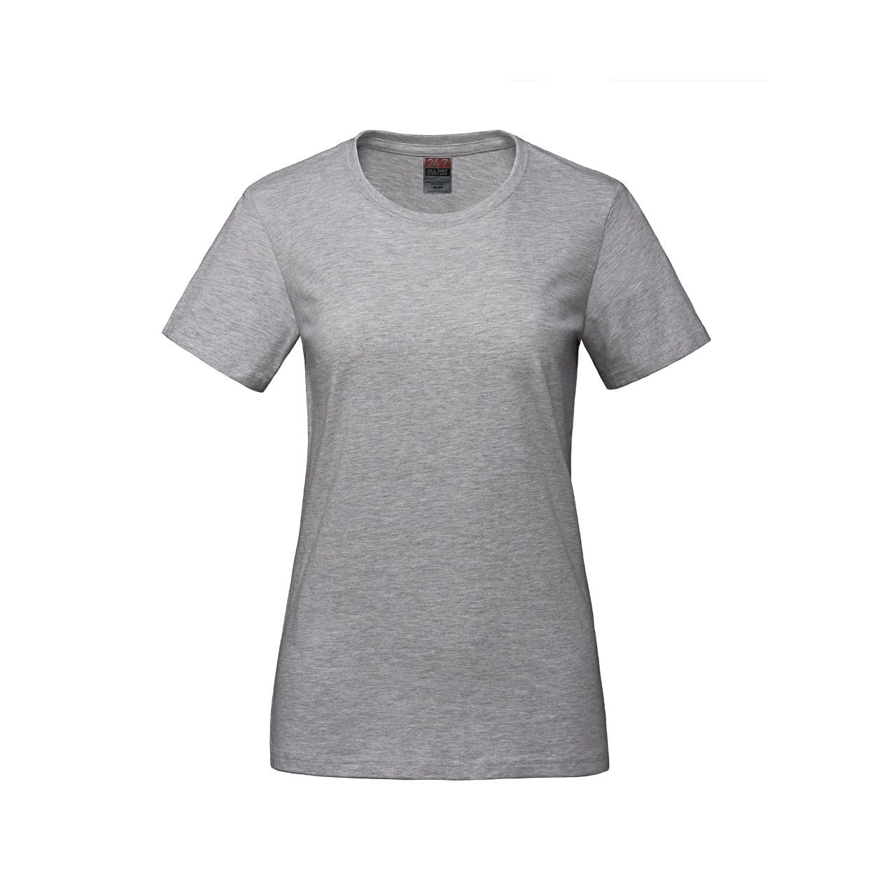 Athletic grey heather t-shirt on a white background
