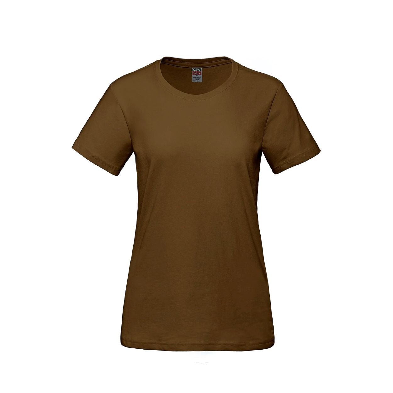 Caramel brown t-shirt on a white background