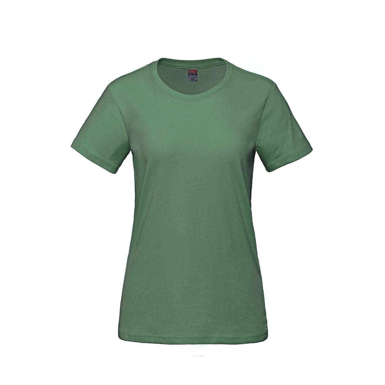 Fatigue green t-shirt on a white background