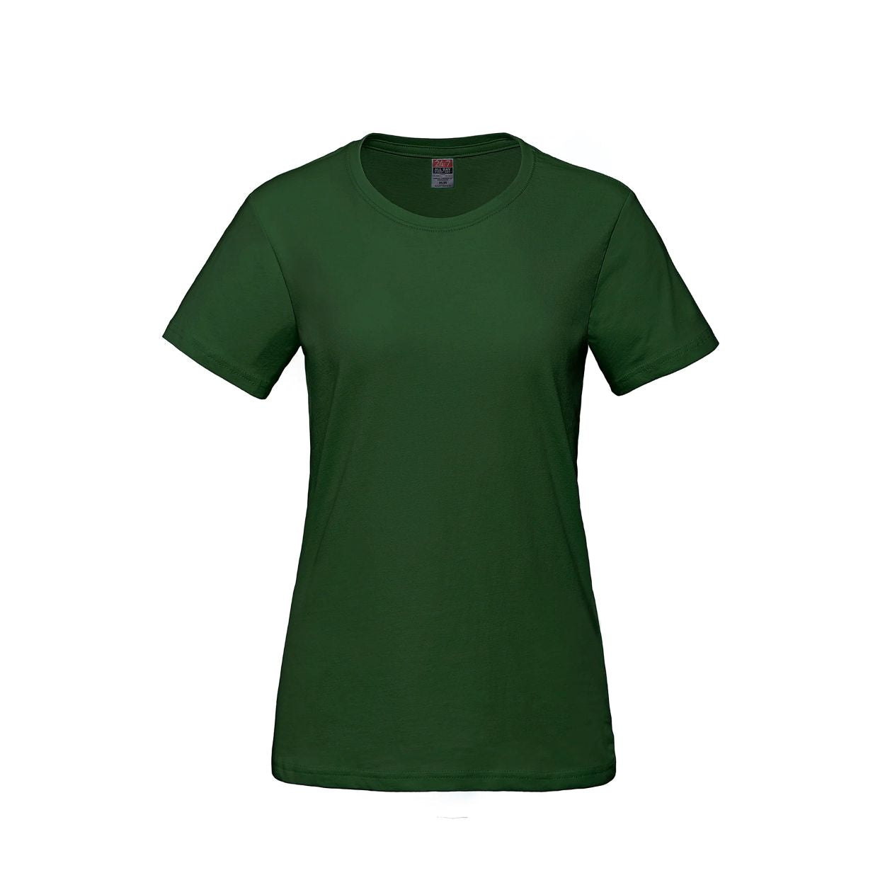 Forest green t-shirt on a white background