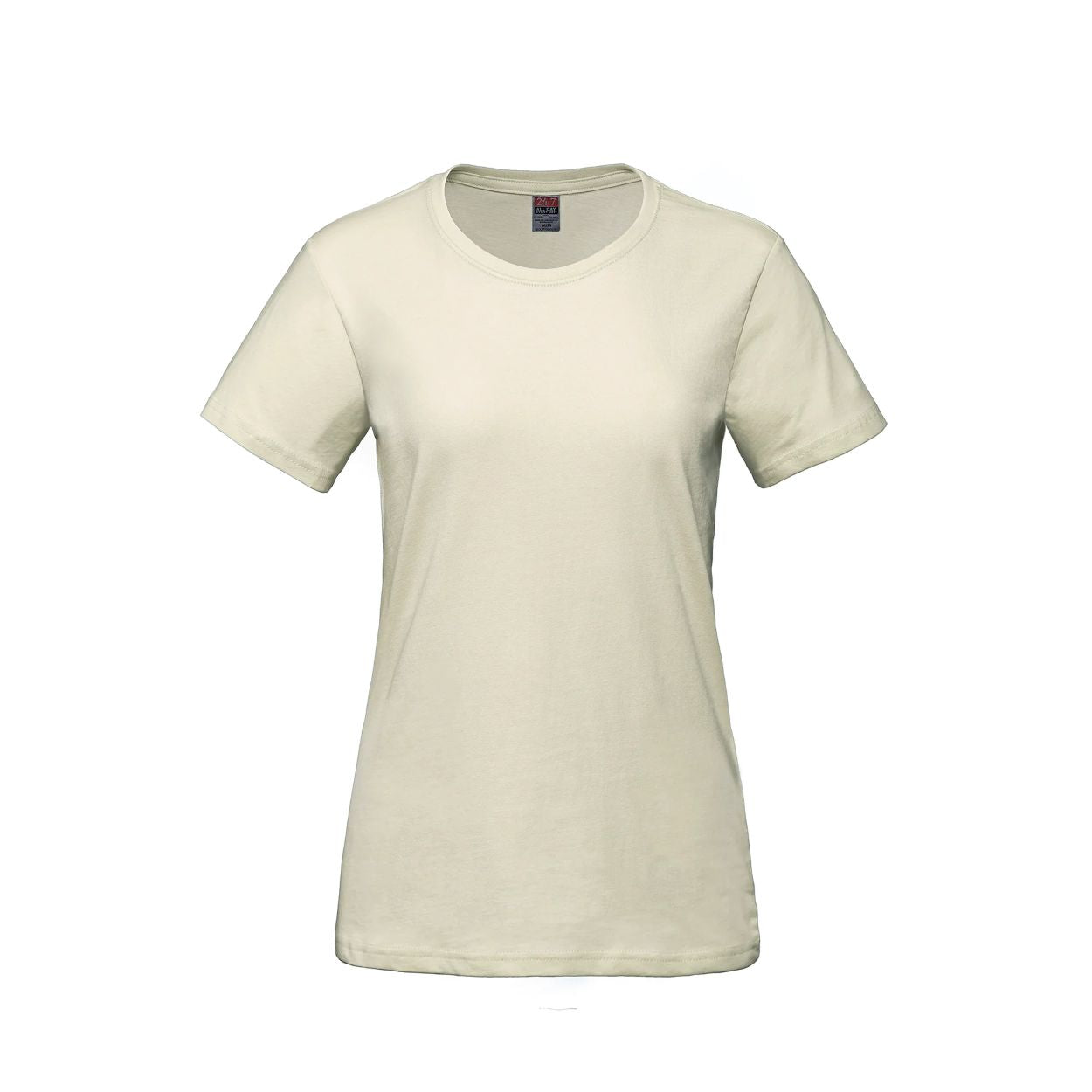 Ivory t-shirt on a white background