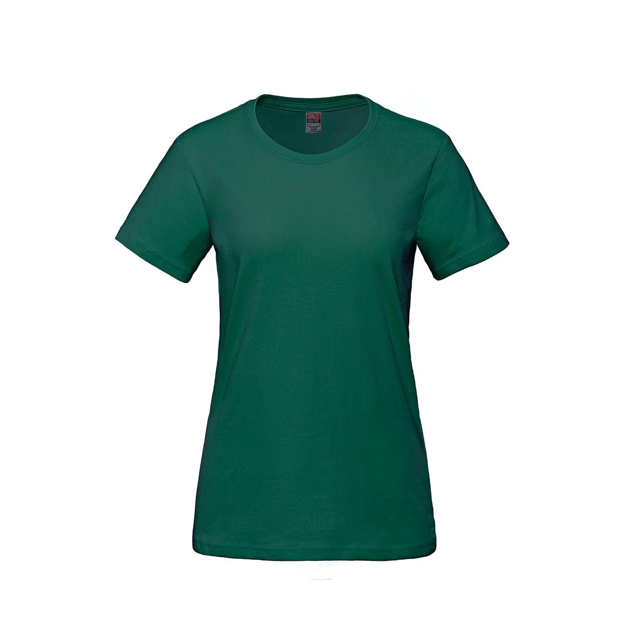 Kelly green t-shirt on a white background