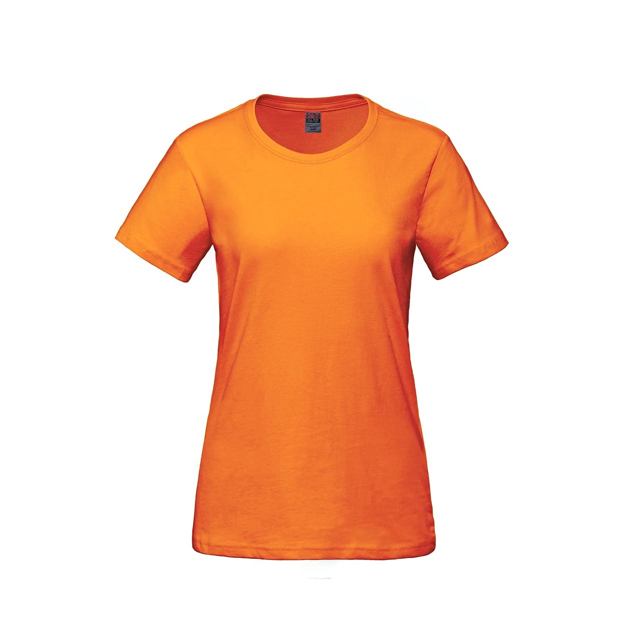 Orange t-shirt on a white background
