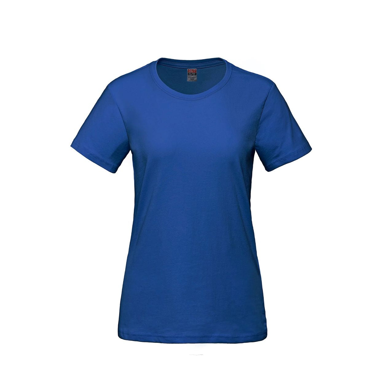 Royal blue t-shirt on a white background