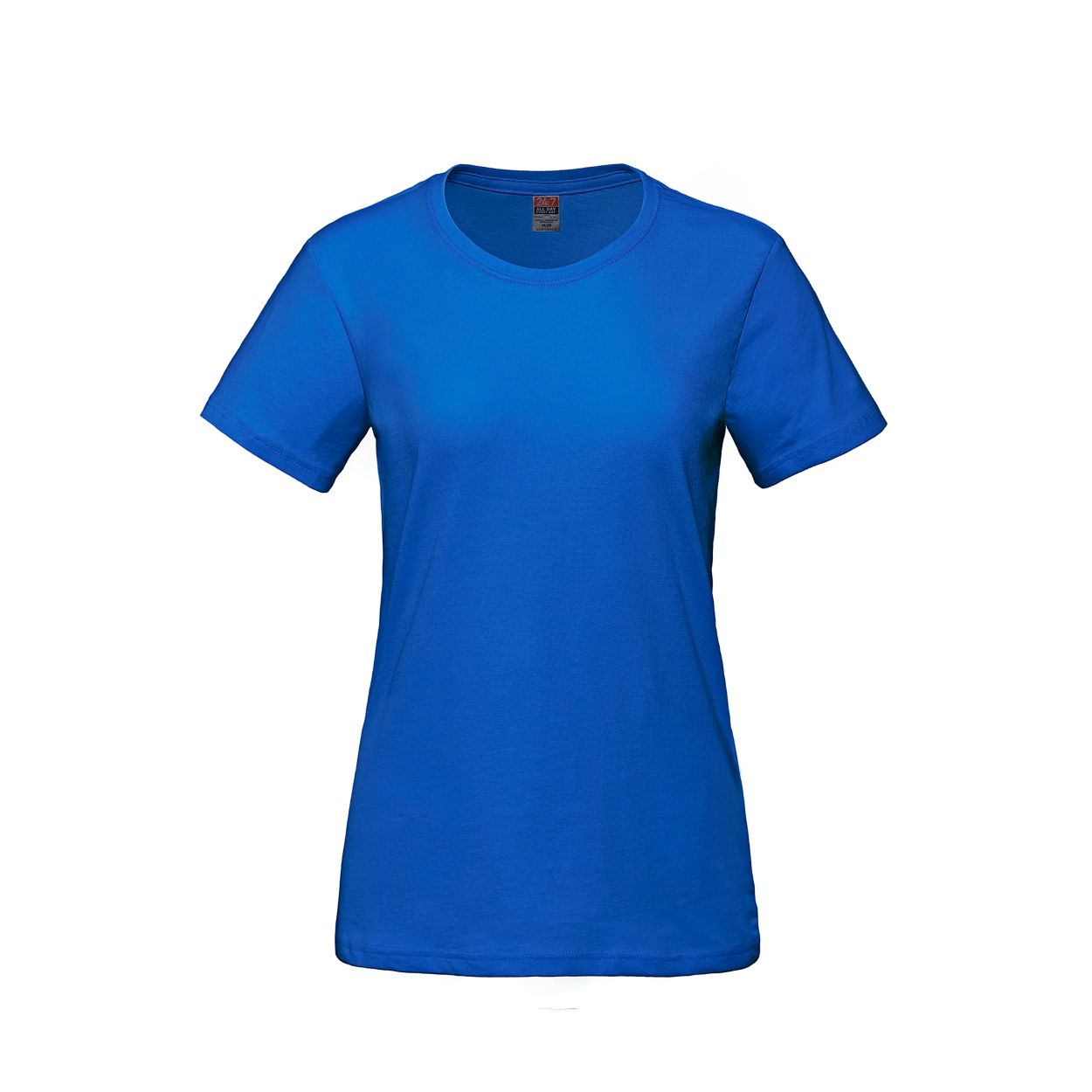 Sapphire blue t-shirt on a white background