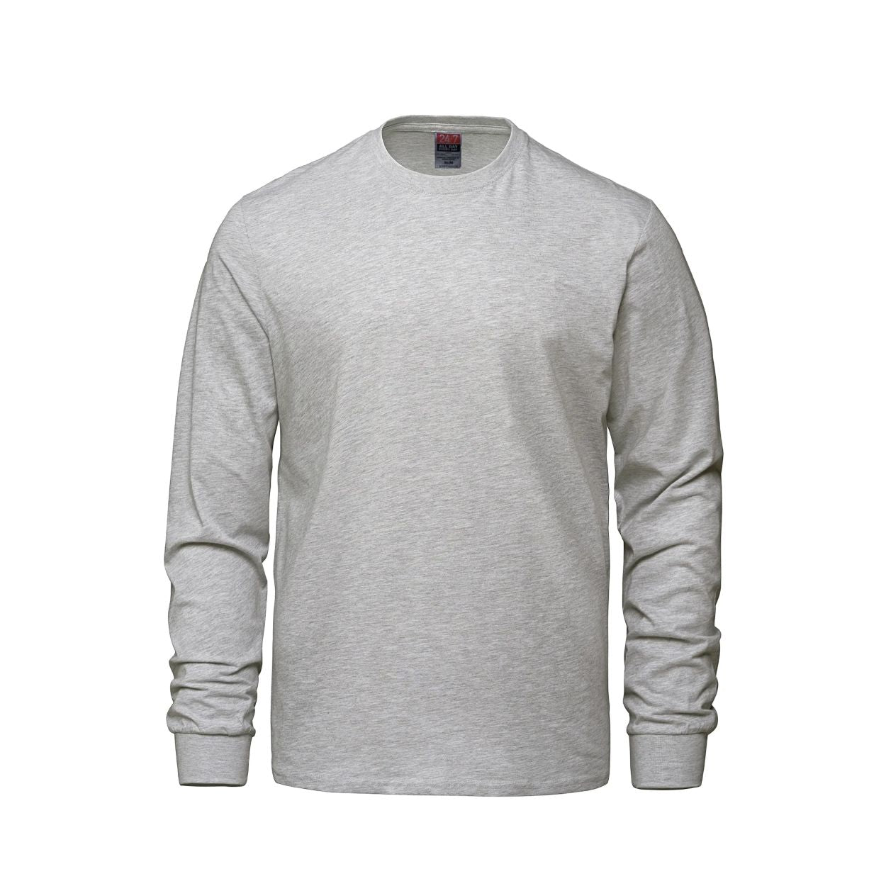 Athletic grey heather t-shirt on a white background