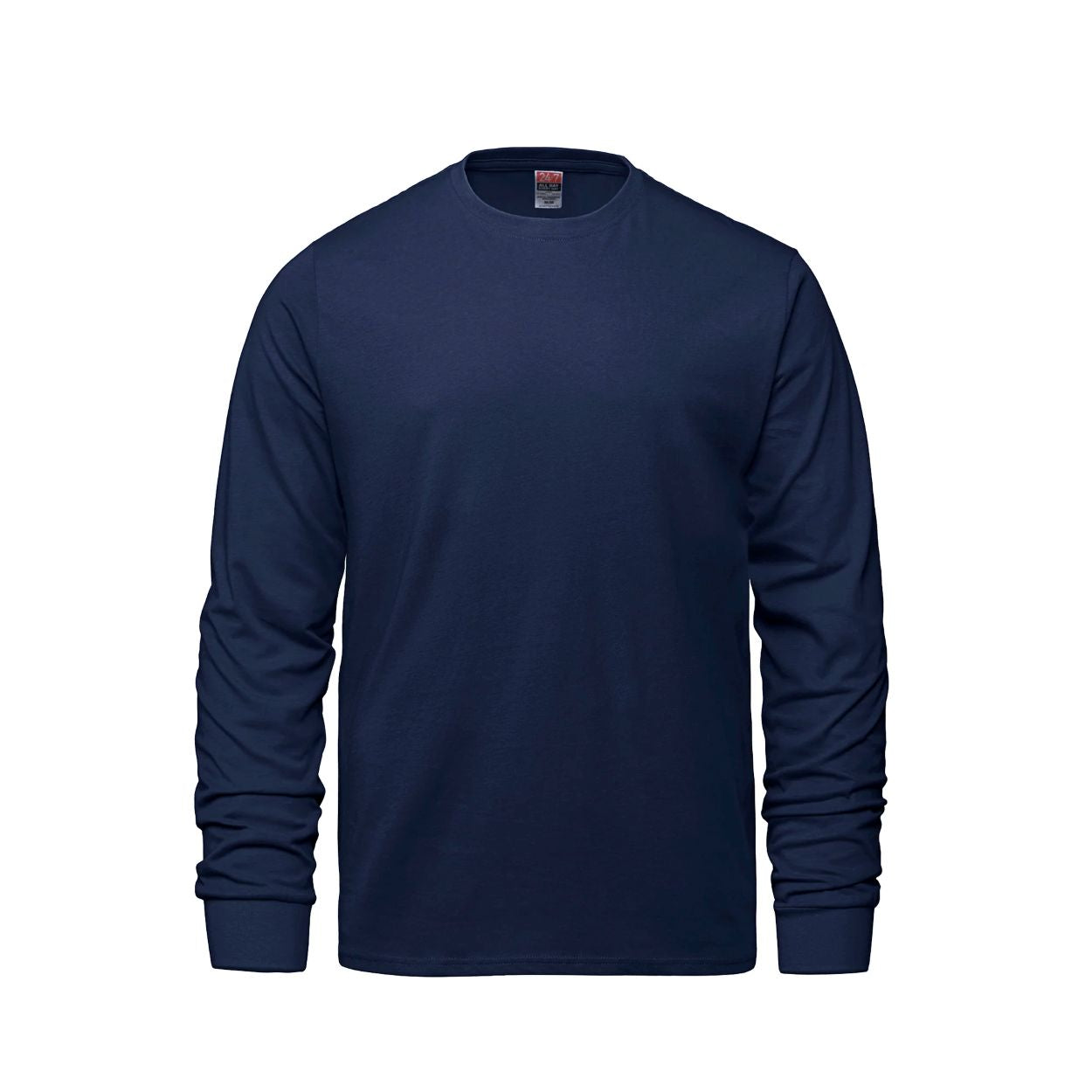 Navy t-shirt on a white background
