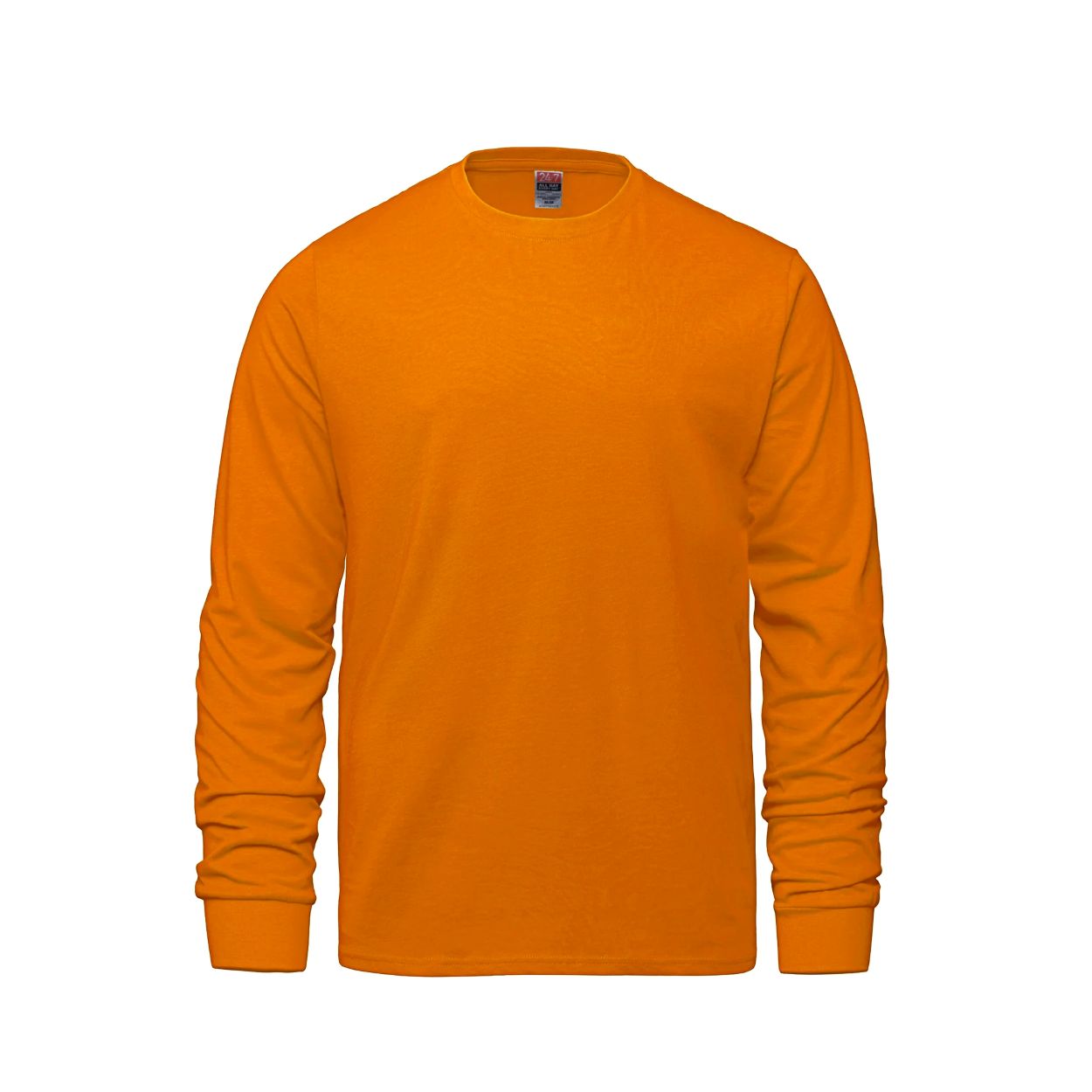 Orange t-shirt on a white background