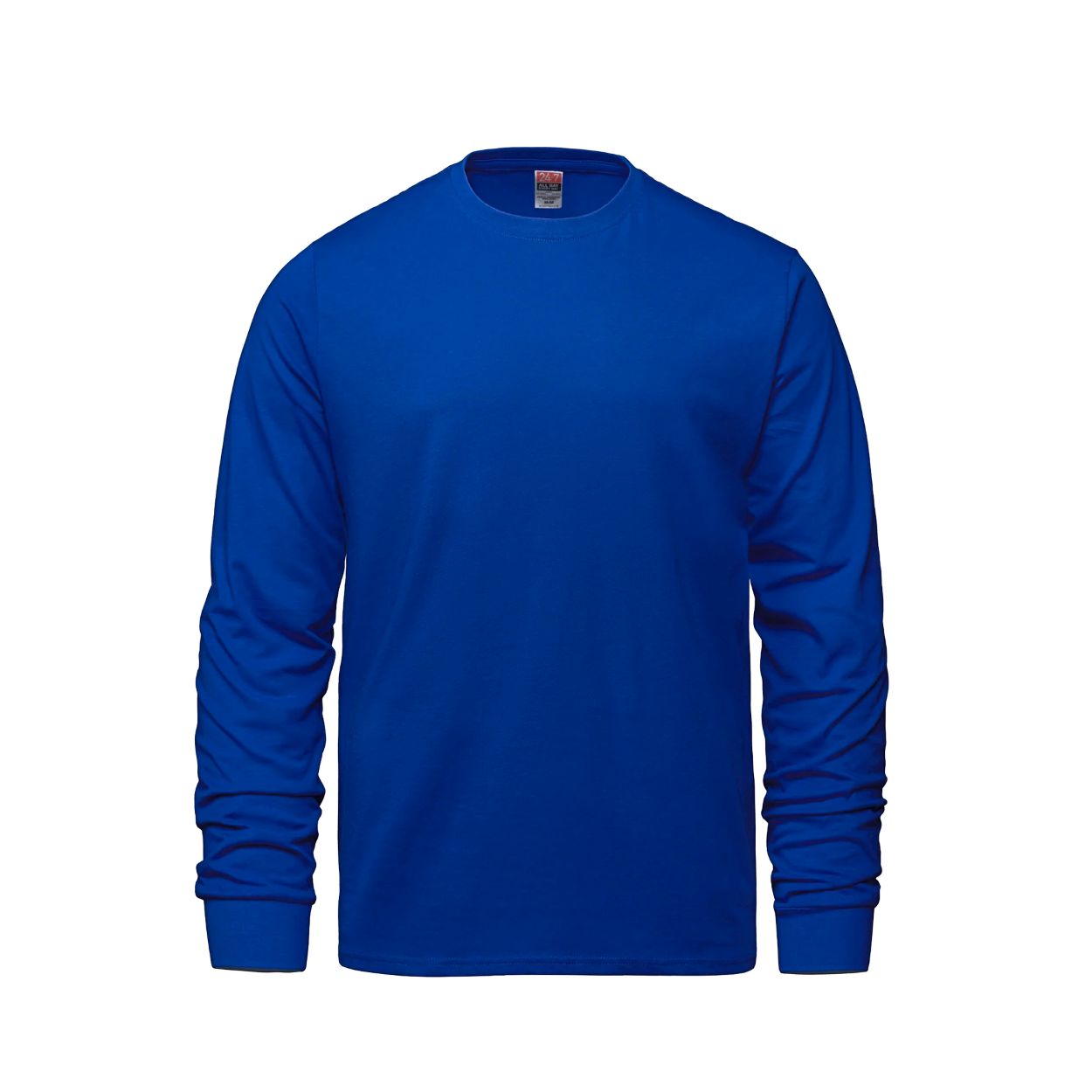 Royal blue t-shirt on a white background
