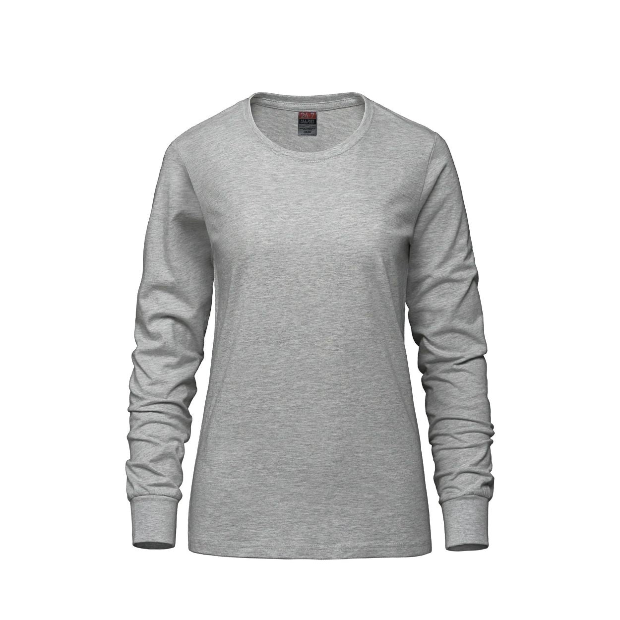 Athletic grey heather t-shirt on a white background