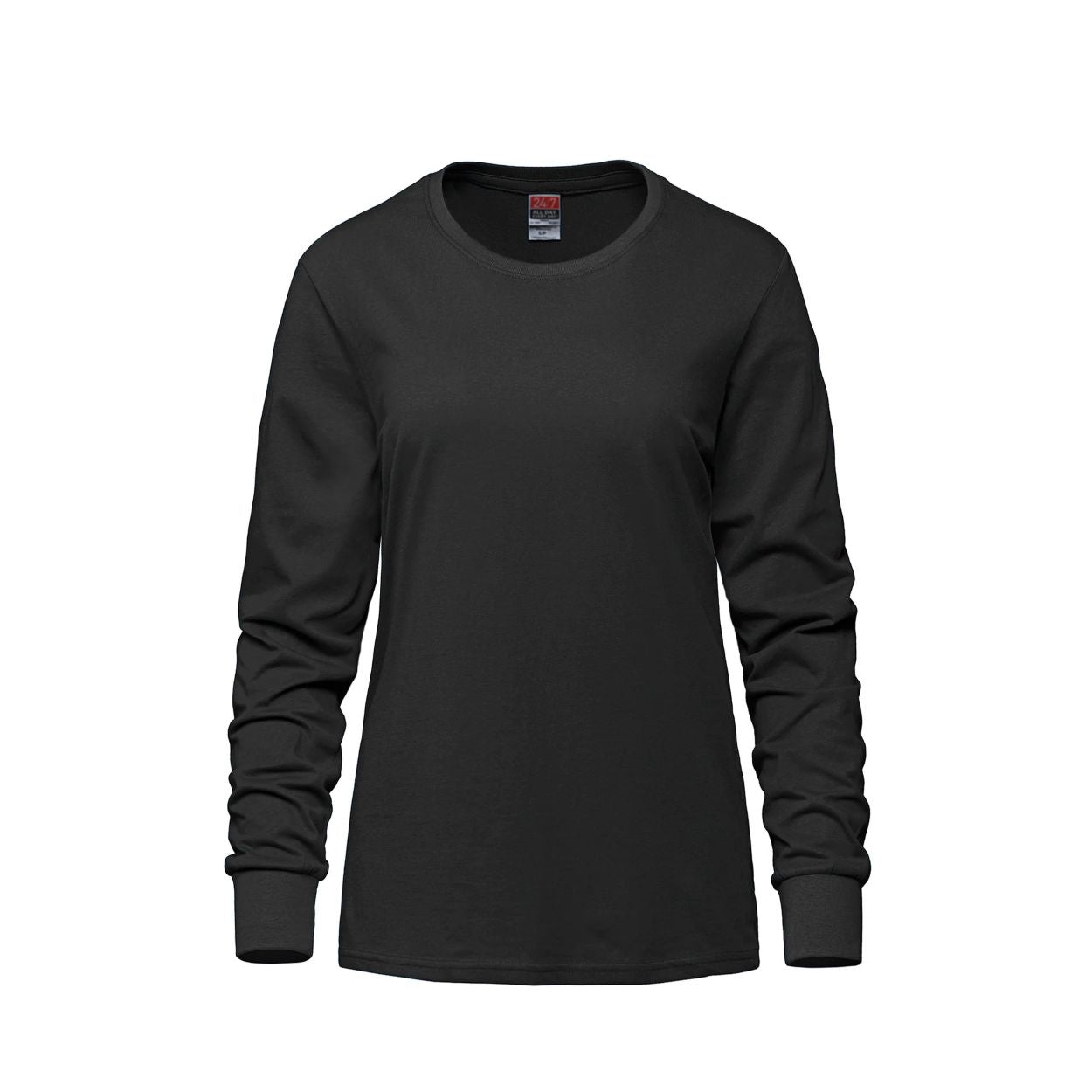 Black t-shirt on a white background
