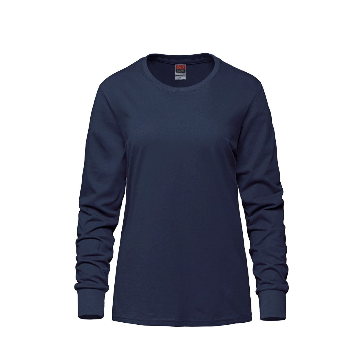Navy t-shirt on a white background