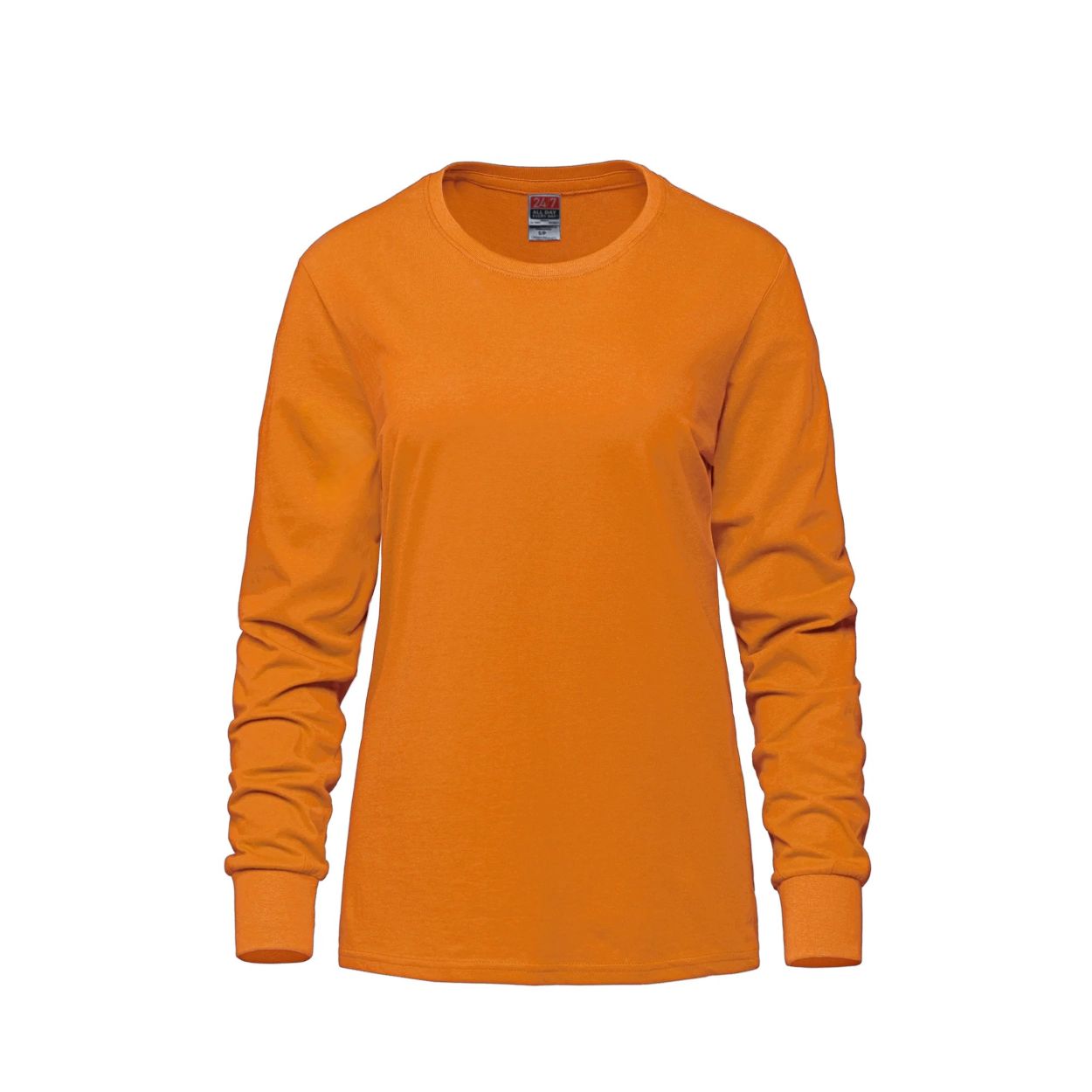 Orange t-shirt on a white background