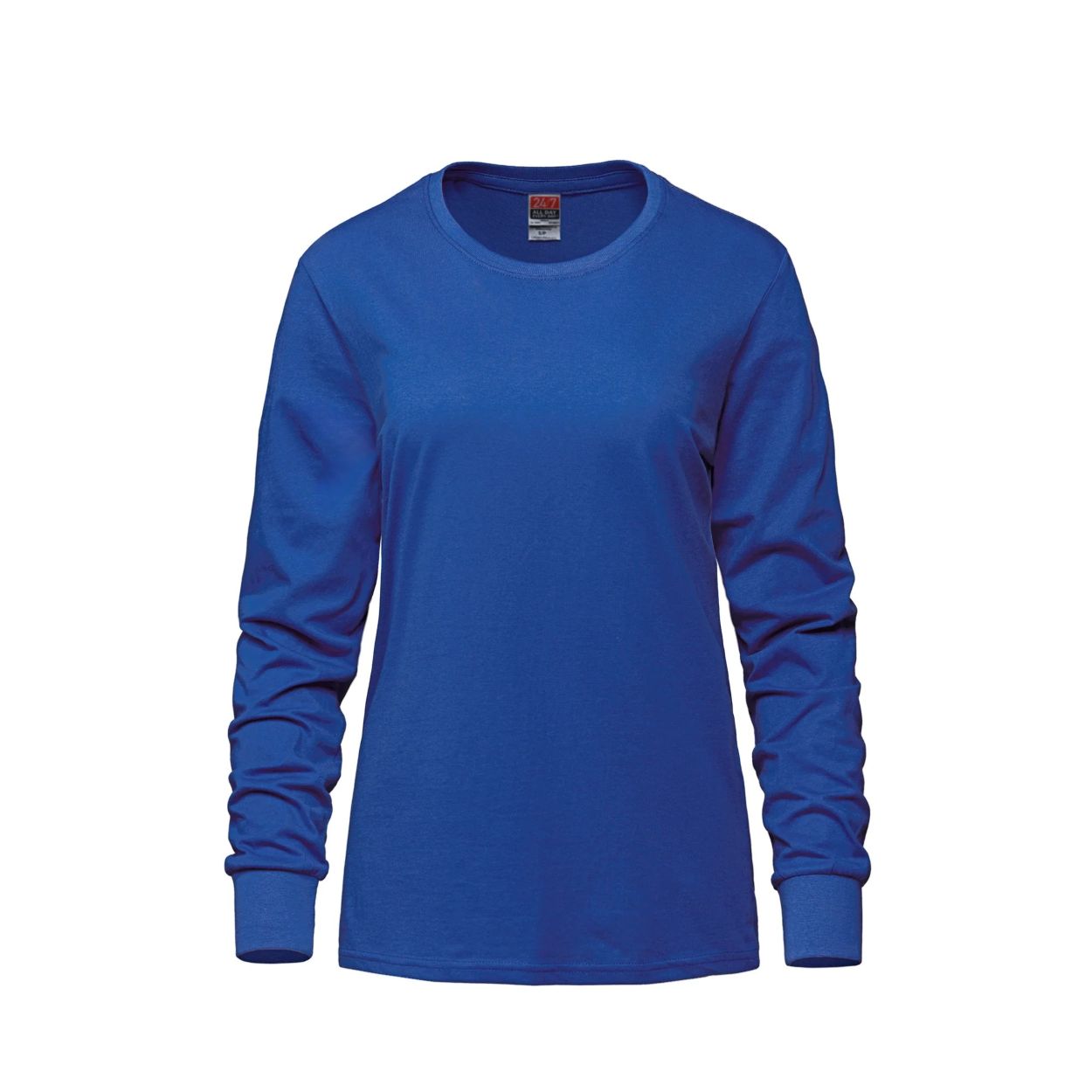 Royal blue t-shirt on a white background