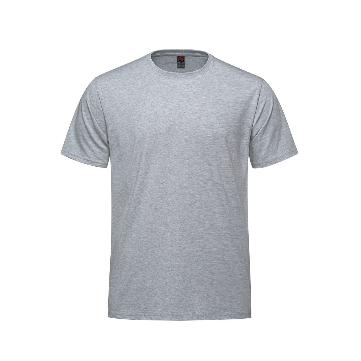 Athletic grey heather t-shirt on a white background
