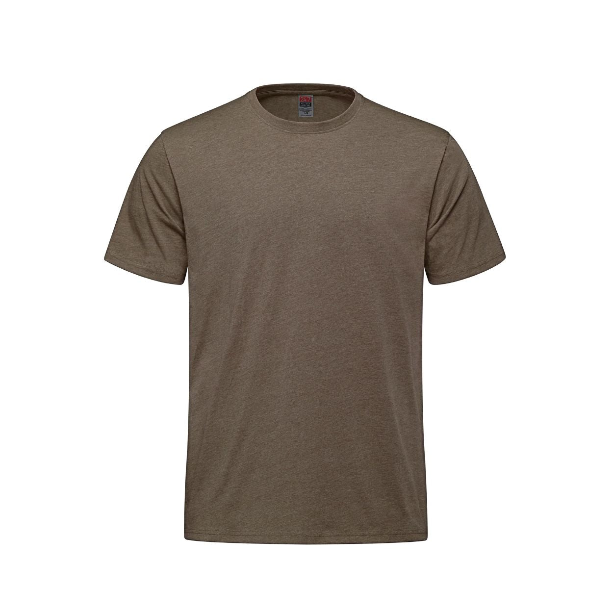 Brown heather t-shirt on a white background