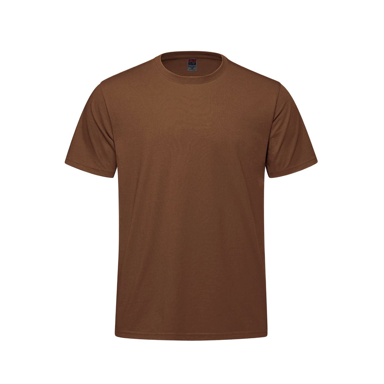Caramel brown t-shirt on a white background