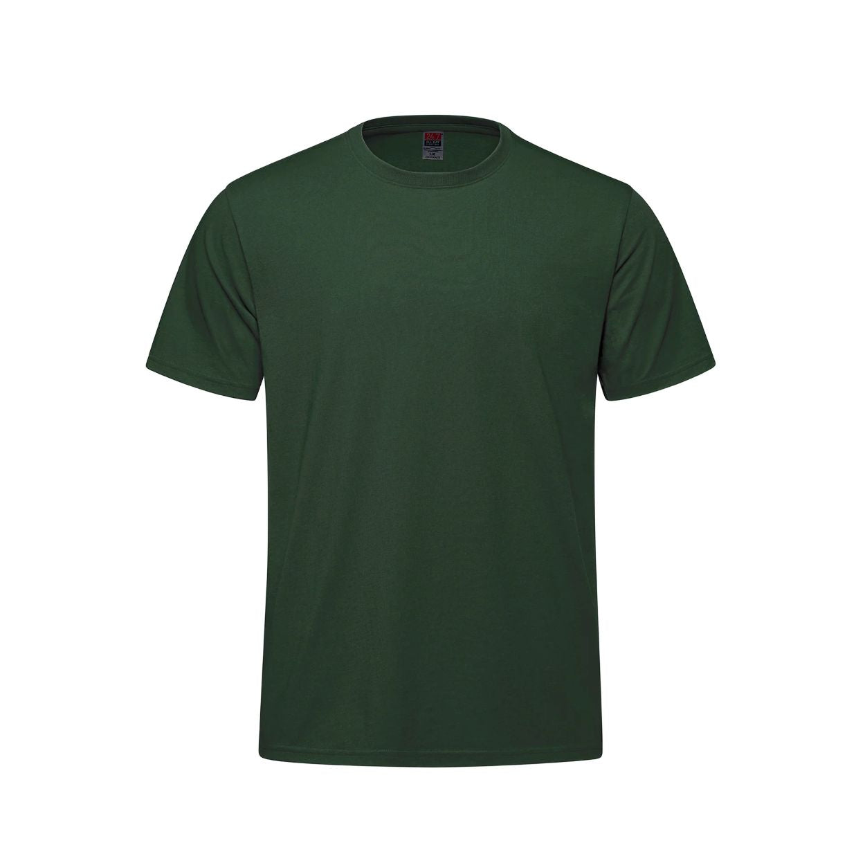 Forest green t-shirt on a white background