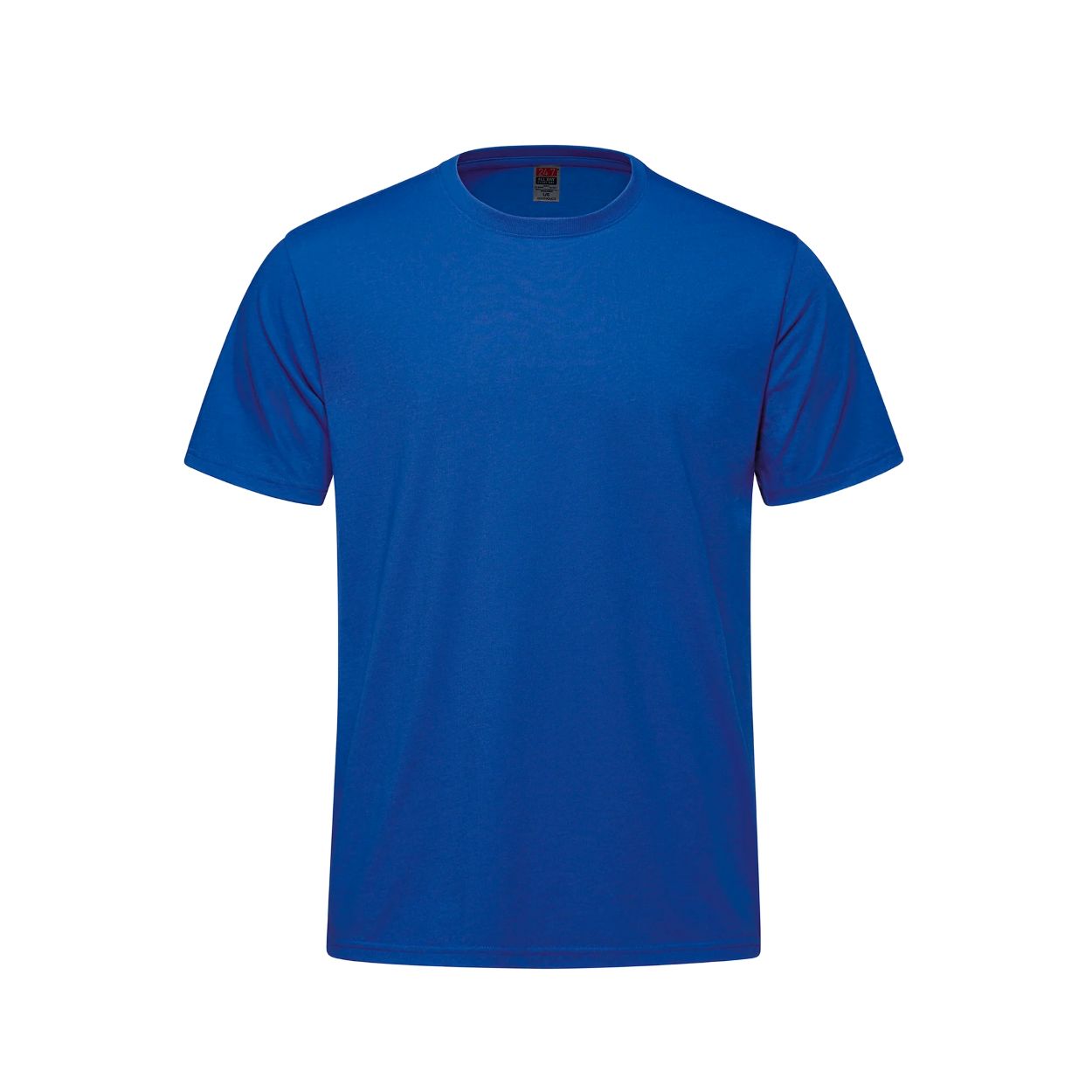 Royal blue t-shirt on a white background