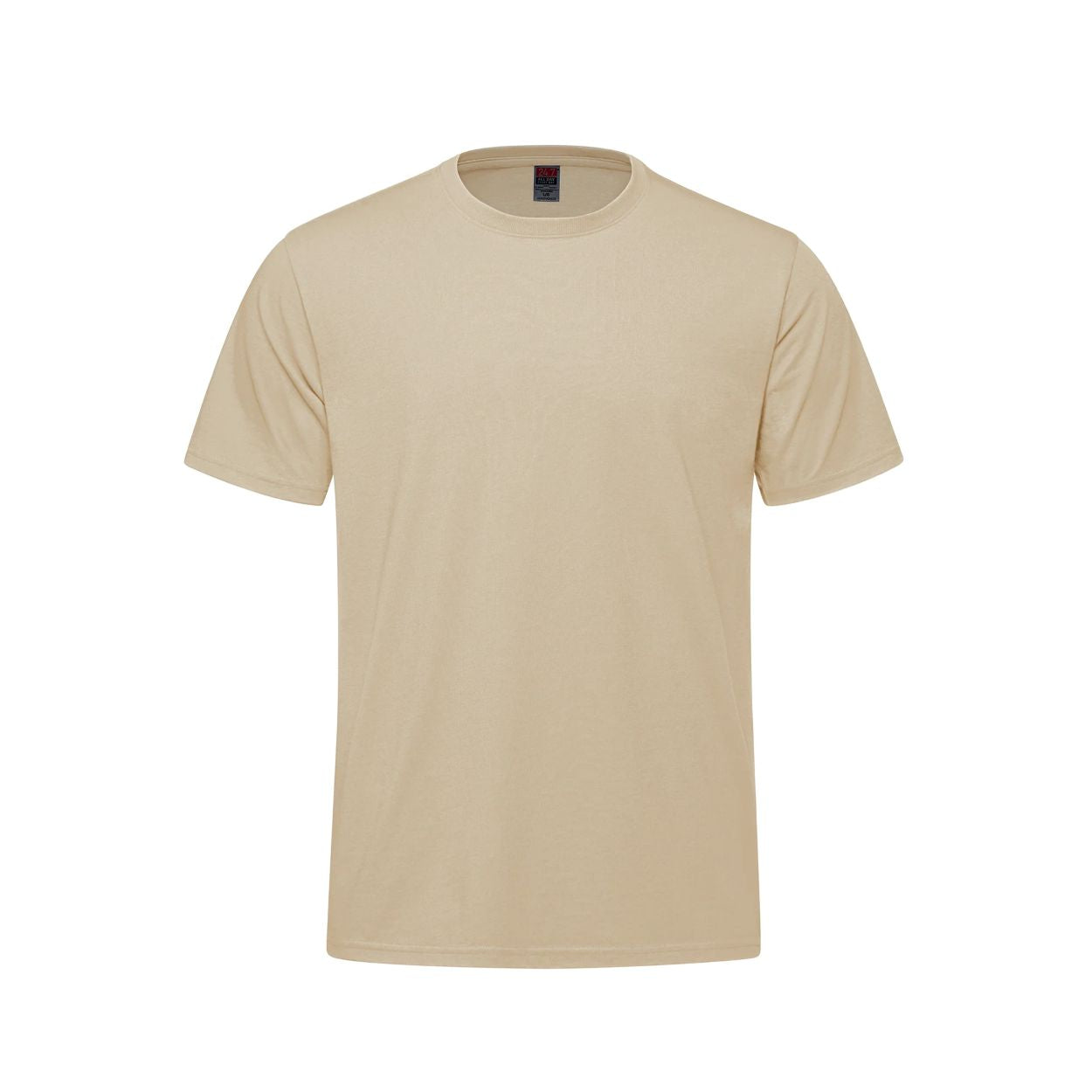 Sand beige t-shirt on a white background