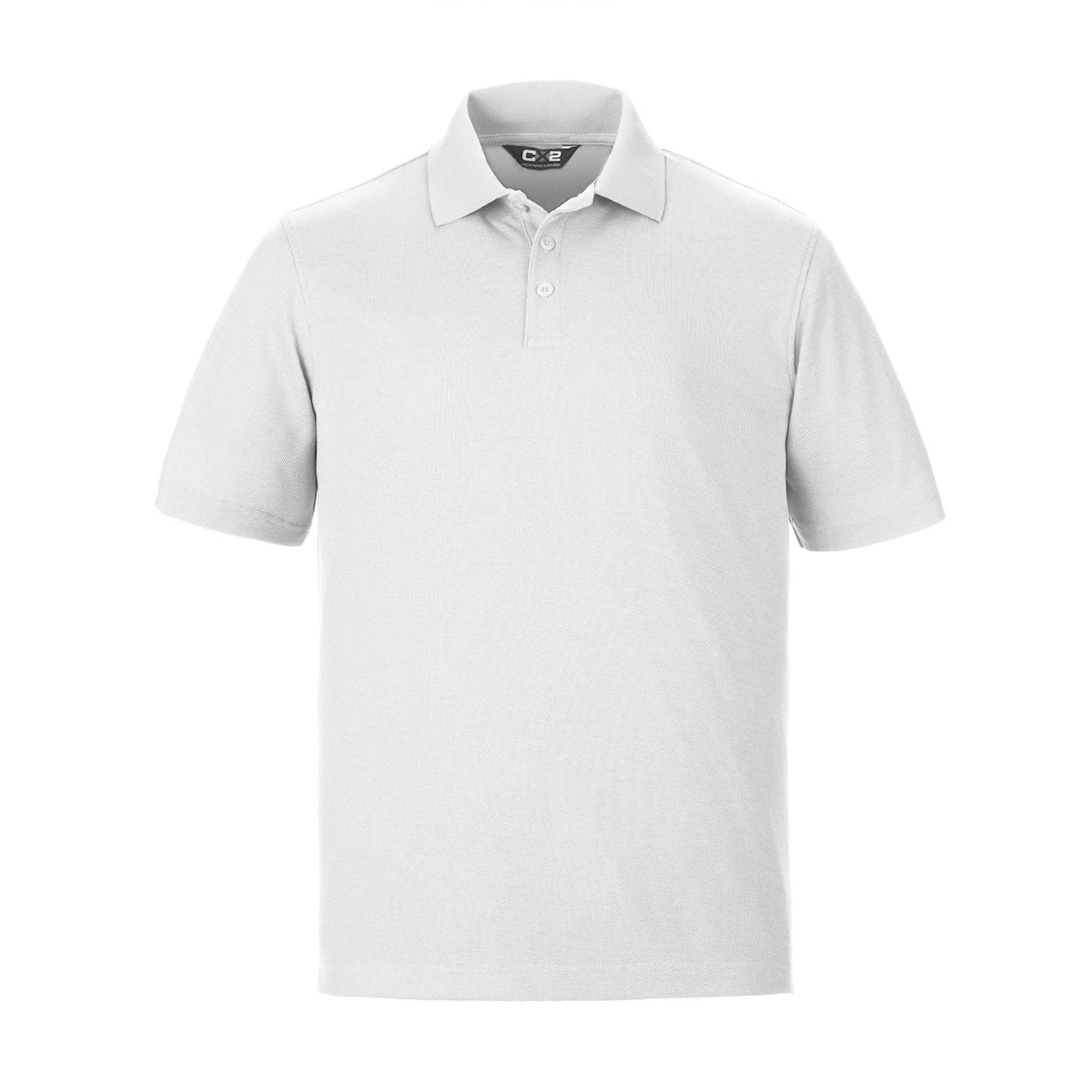 White polo shirt on a white background
