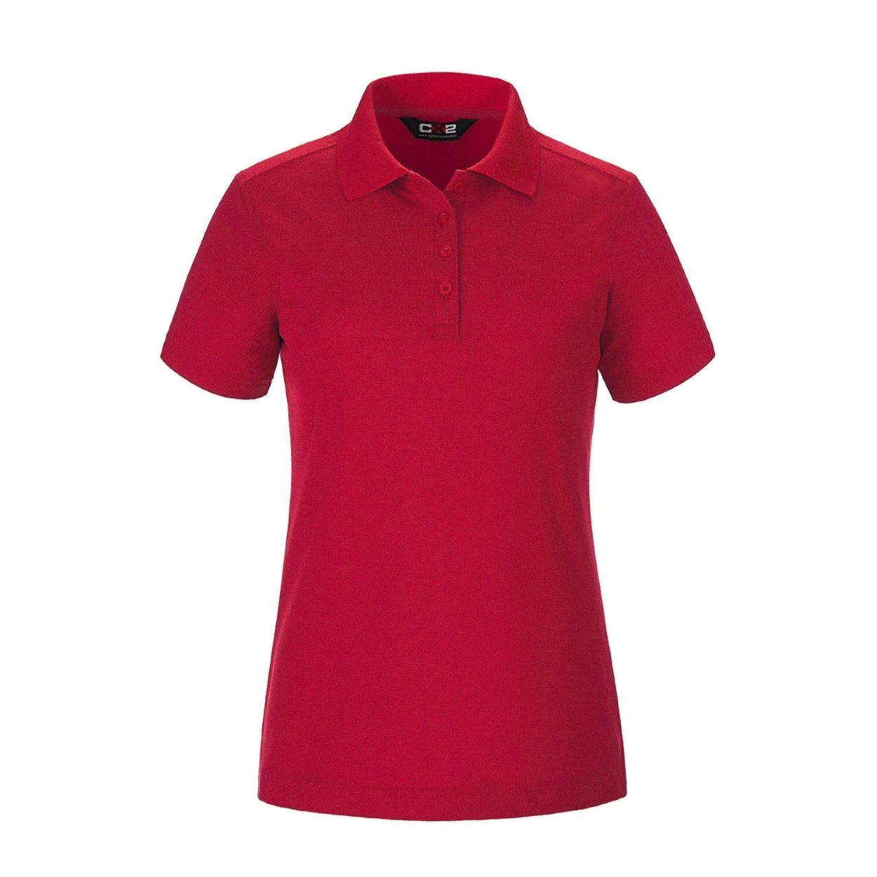 Red polo shirt on a white background