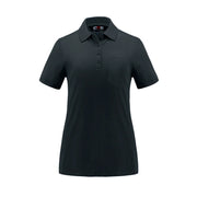 Black polo shirt on a white background