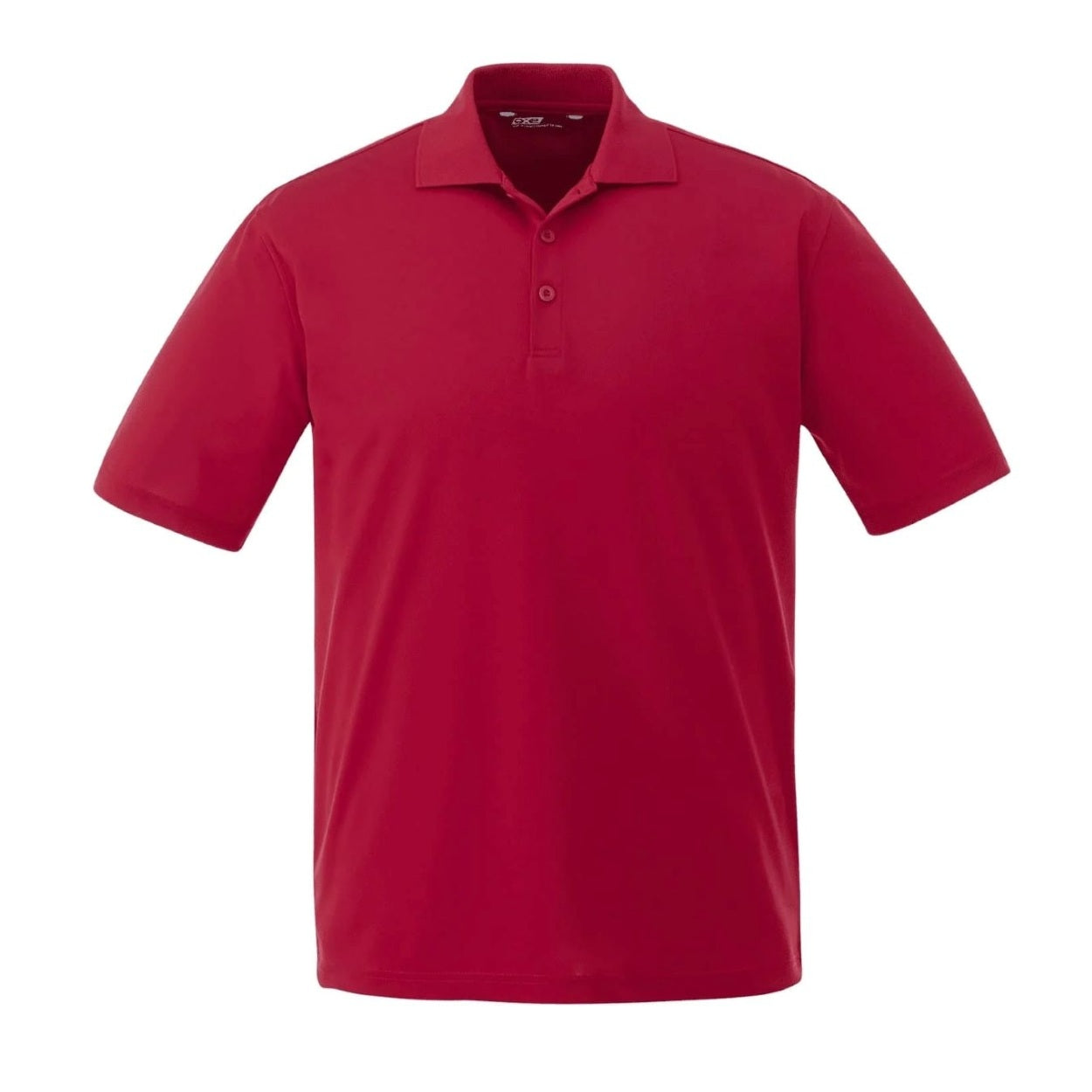 Red polo shirt on a white background