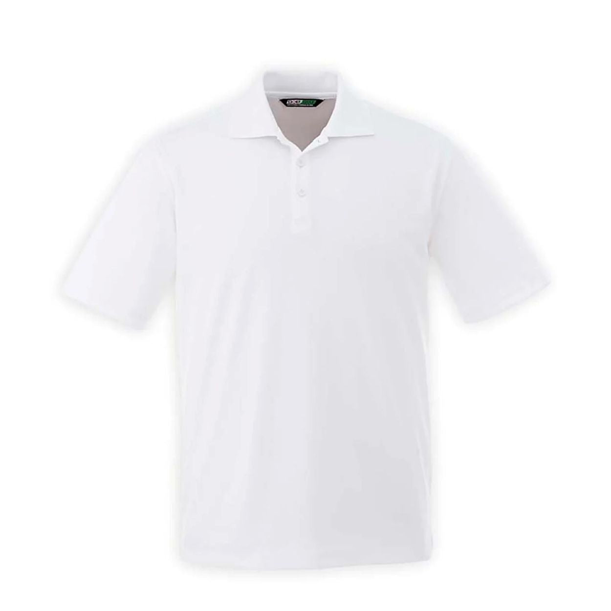 White polo shirt on a white background