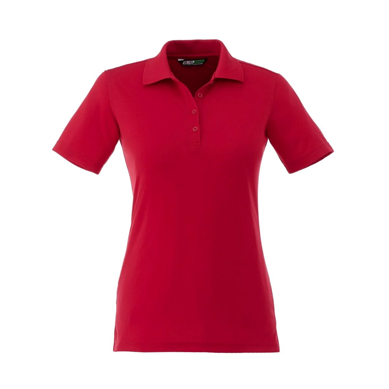 Red polo shirt on a white background
