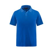 Royal blue polo shirt on a white background