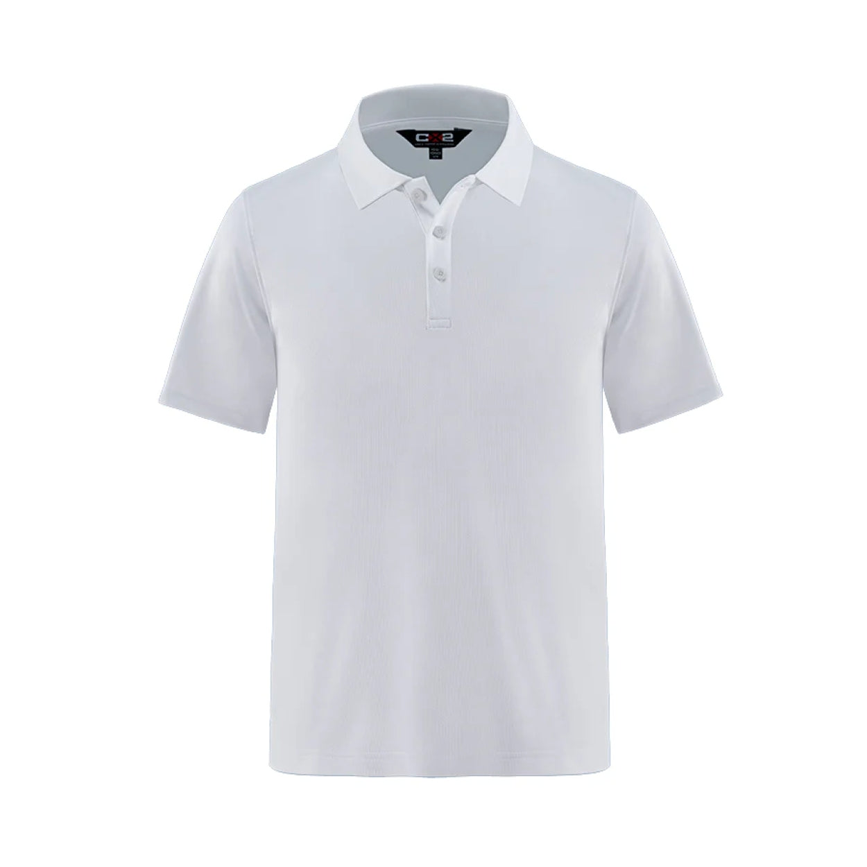 White polo shirt on a white background