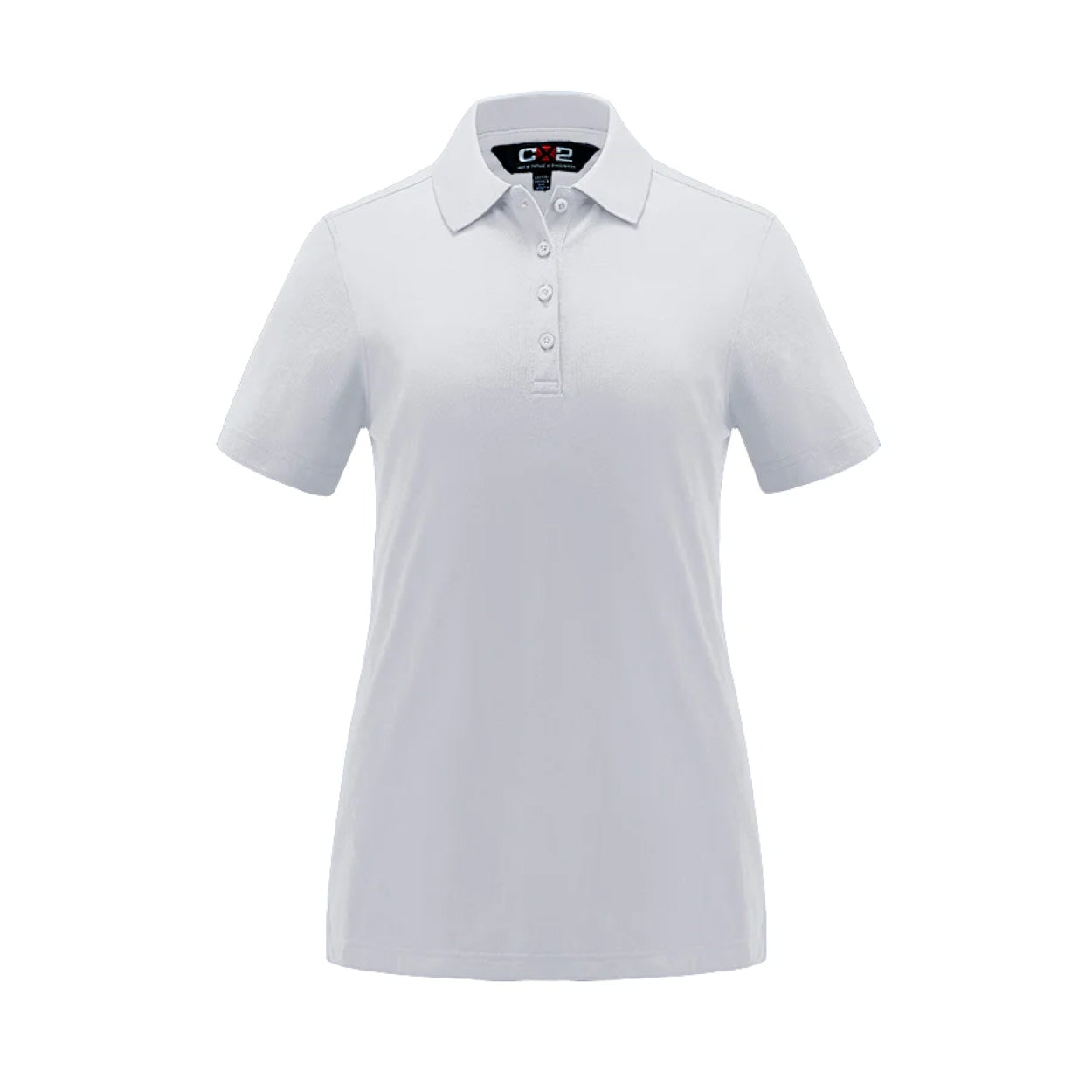 White polo shirt on a white background