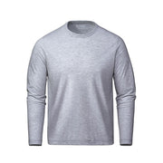 Heather grey t-shirt on a white background