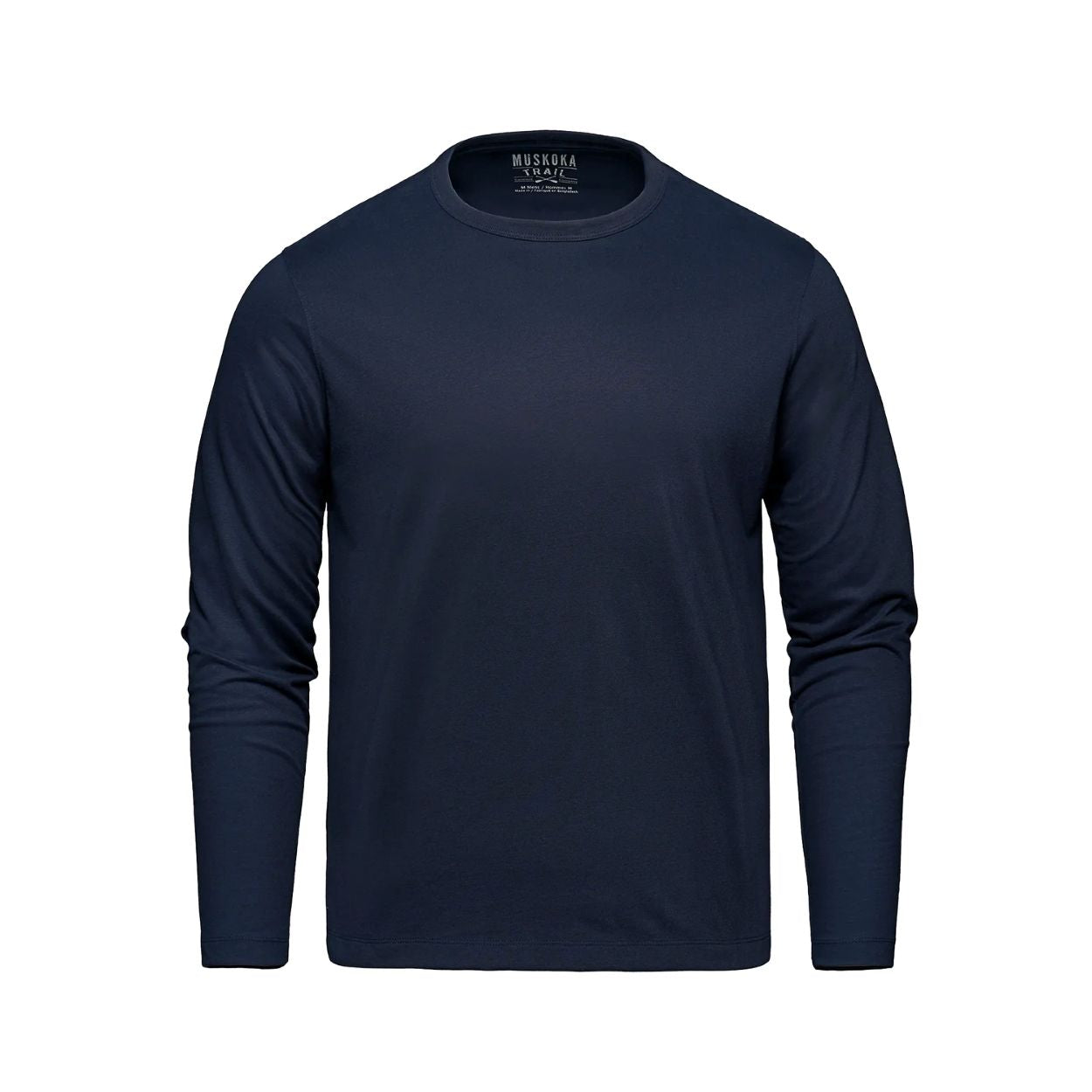 Midnight navy t-shirt on a white background