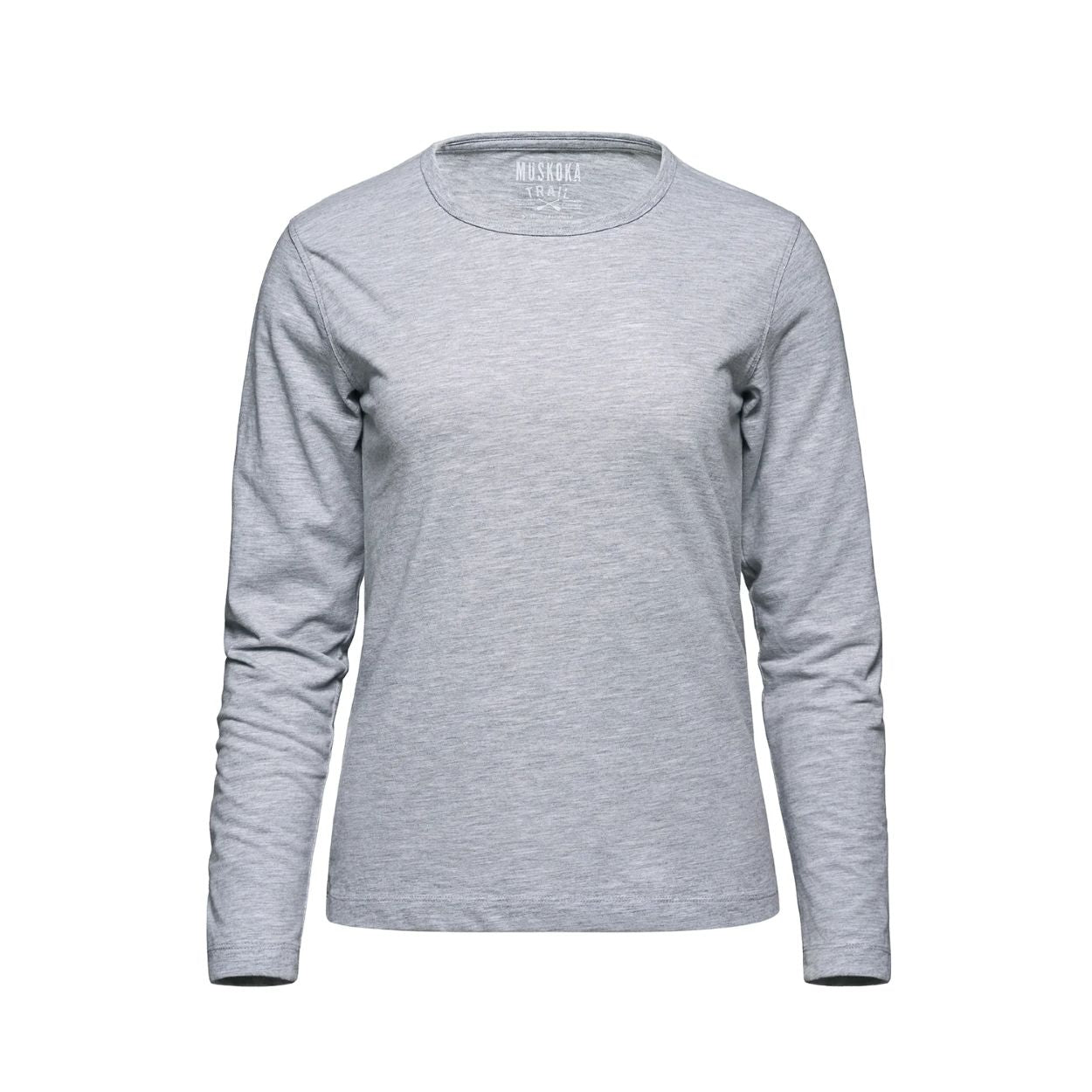 Heather grey t-shirt on a white background