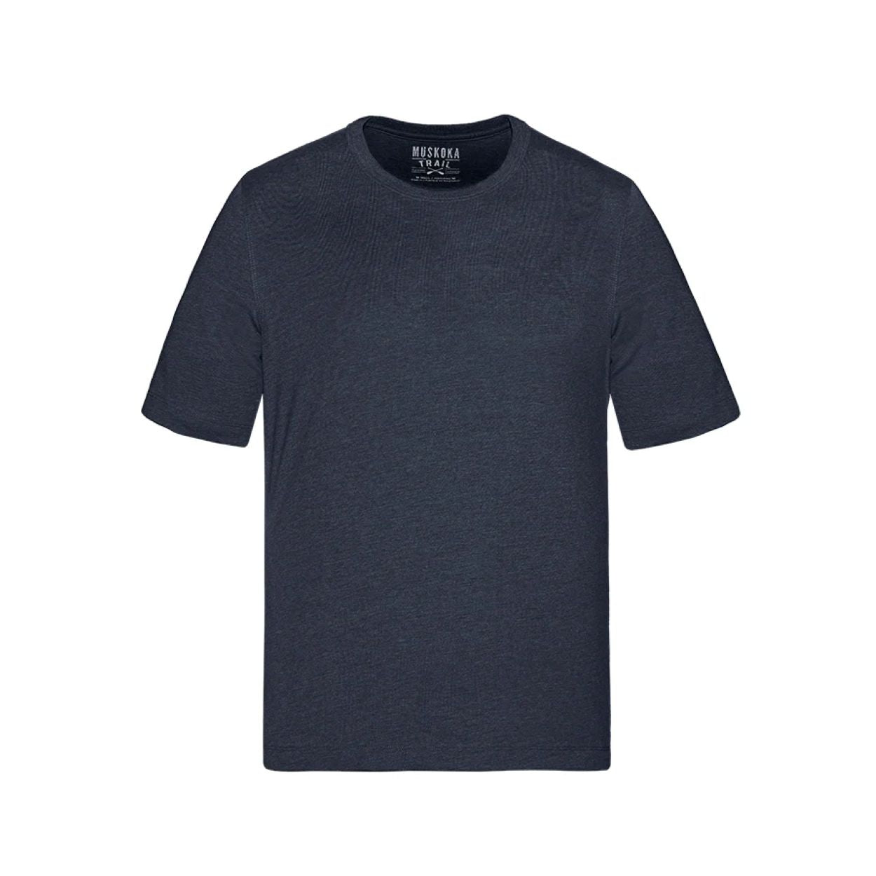 Midnight navy t-shirt on a white background