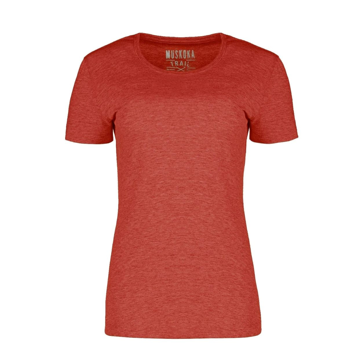 Heather crimson t-shirt on a white background