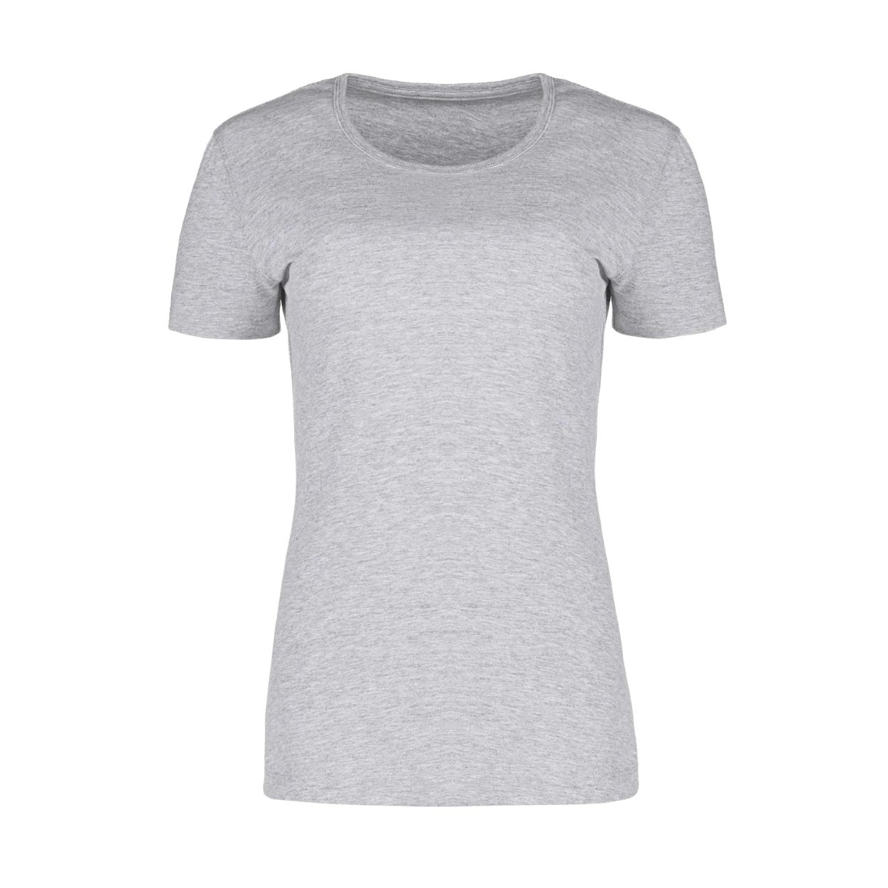 Heather grey t-shirt on a white background