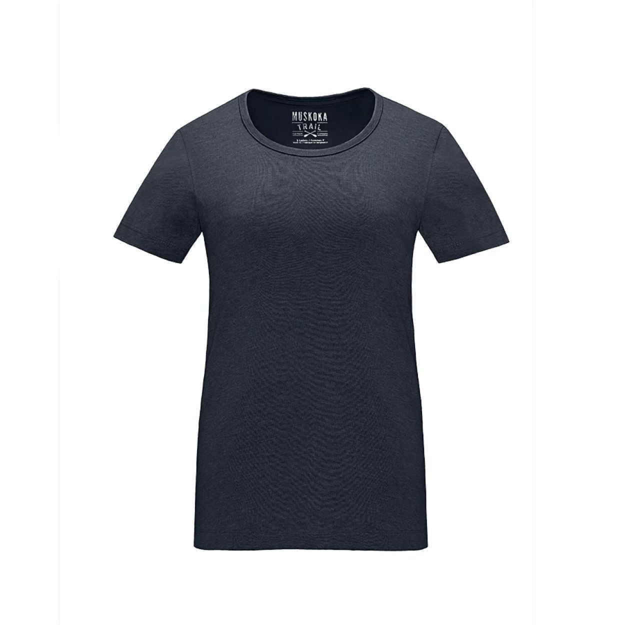 Midnight navy t-shirt on a white background