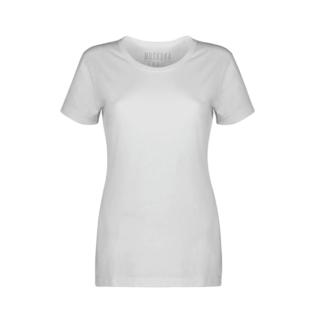 White t-shirt on a white background