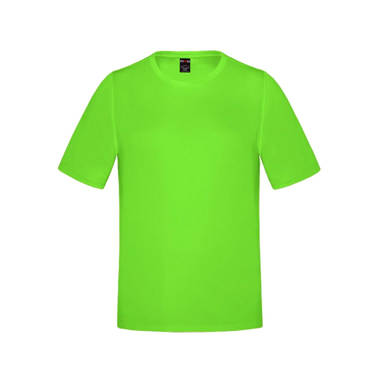 Intense yellow t-shirt on a white background