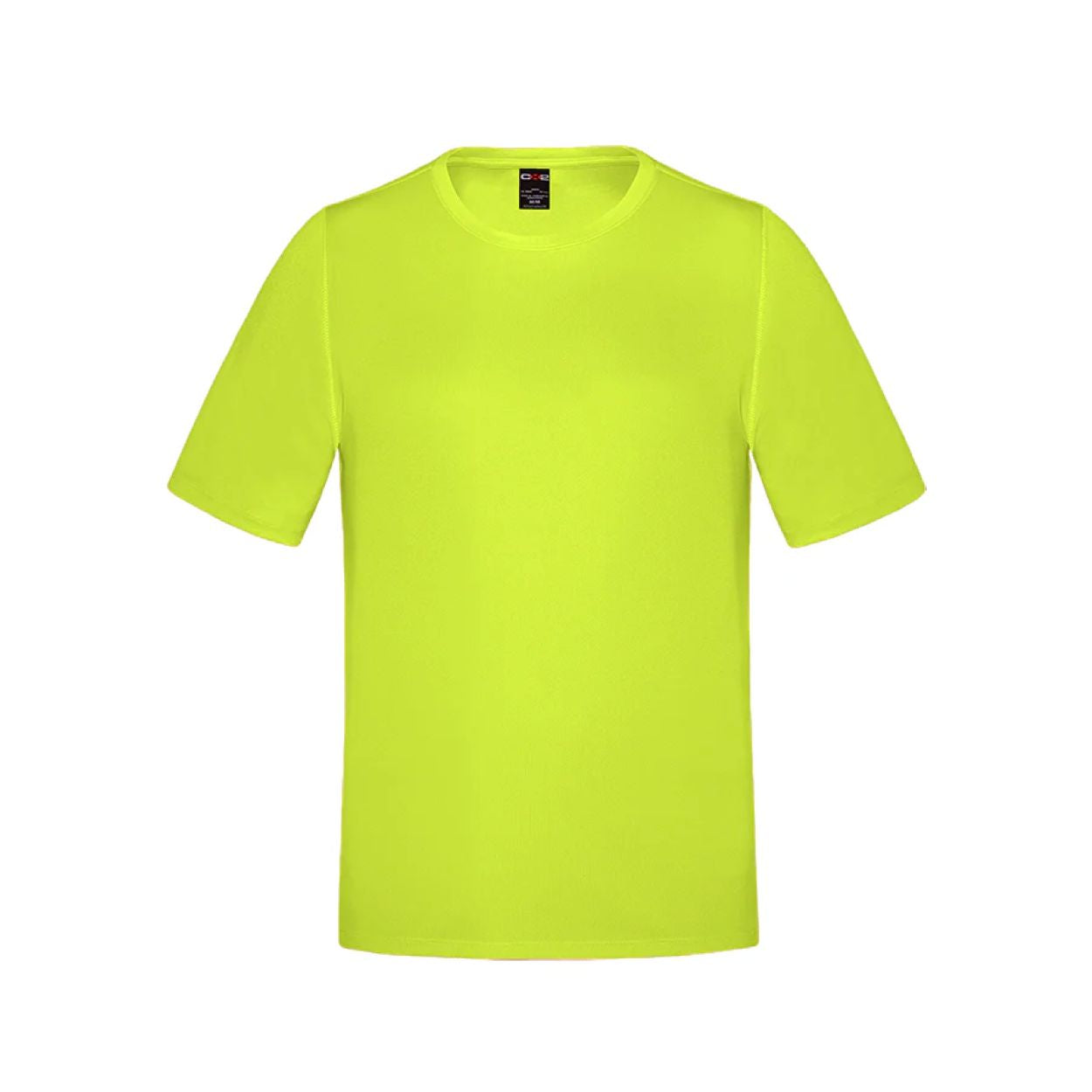 Intense yellow t-shirt on a white background