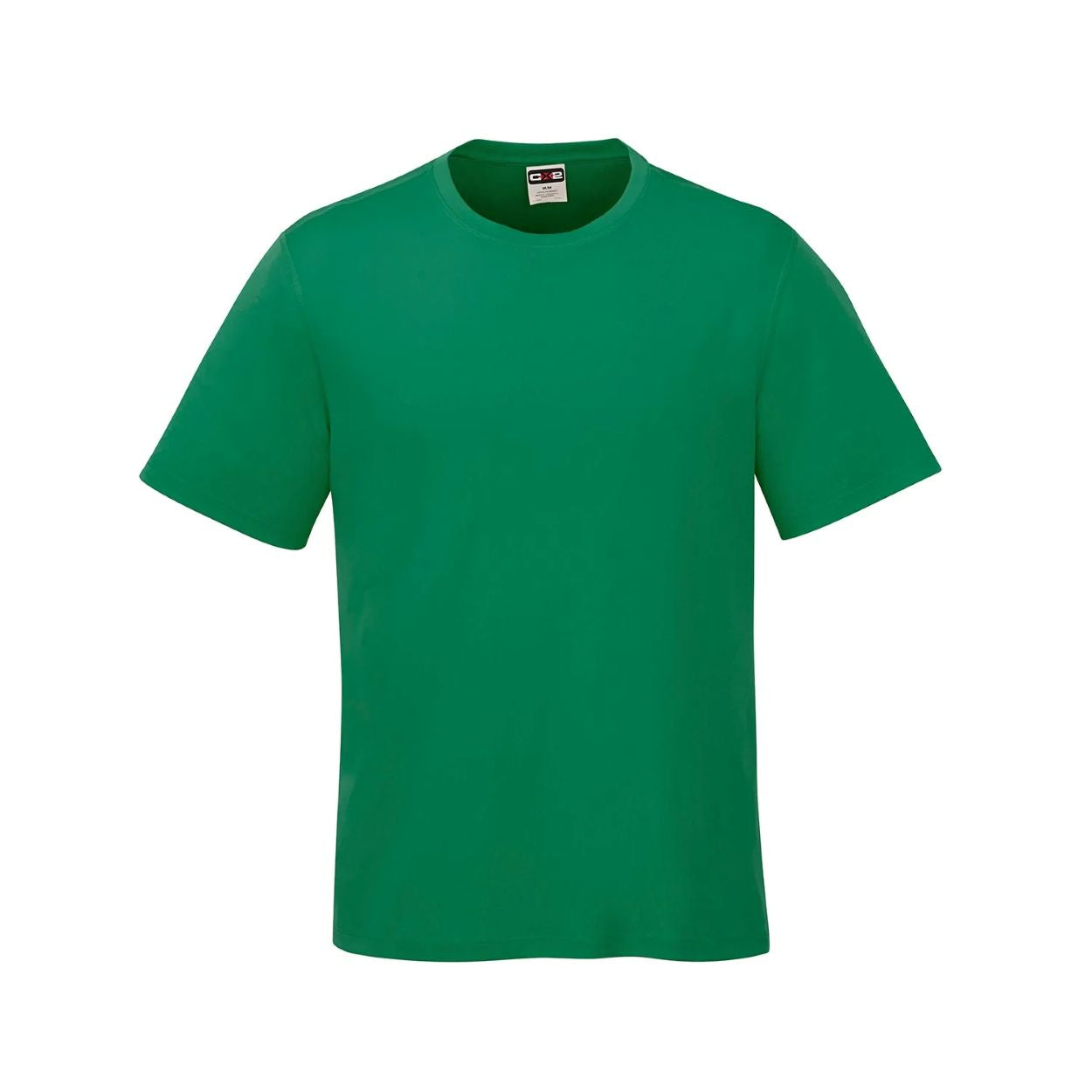 Kelly green t-shirt on a white background