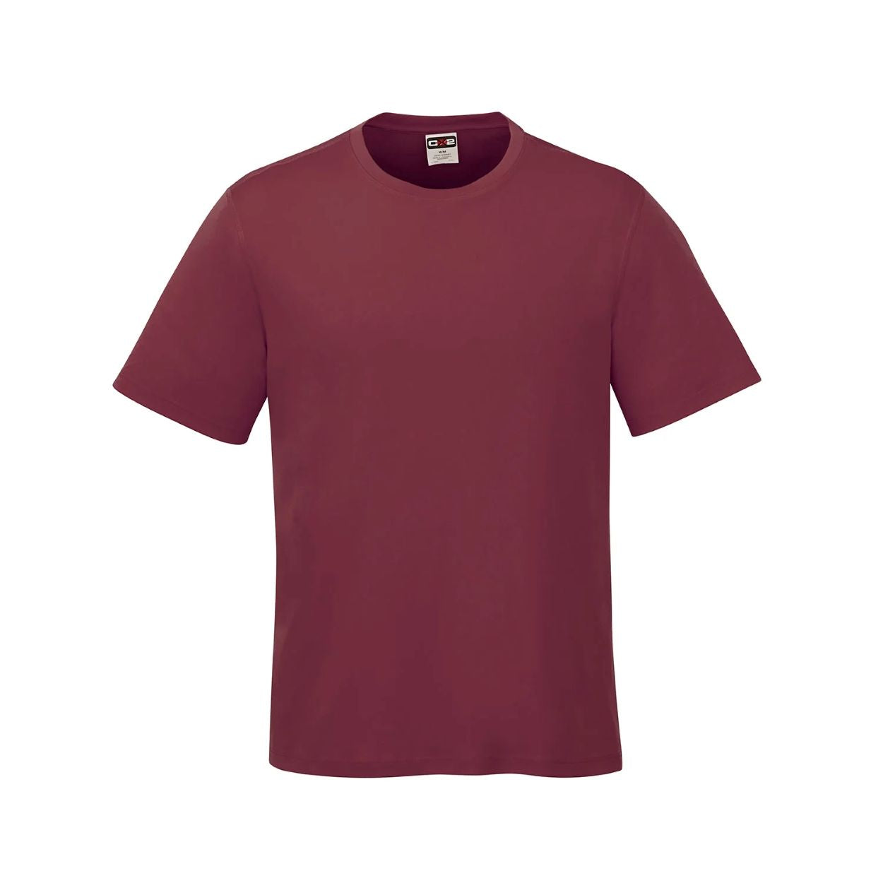 Maroon t-shirt on a white background
