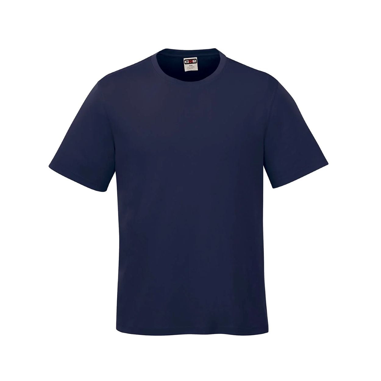 Navy blue t-shirt on a white background